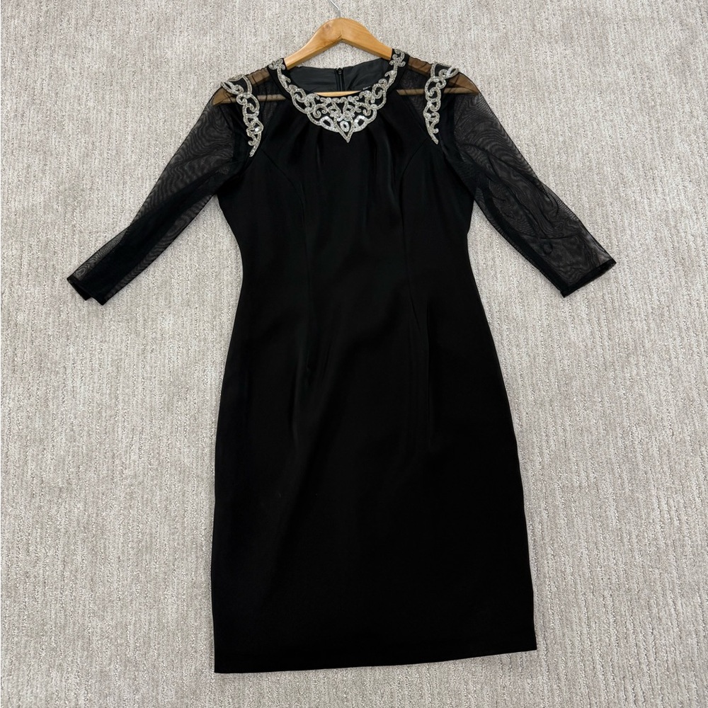 Black midi dress